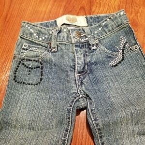 Little girls rhinestone flare jeans size 2T